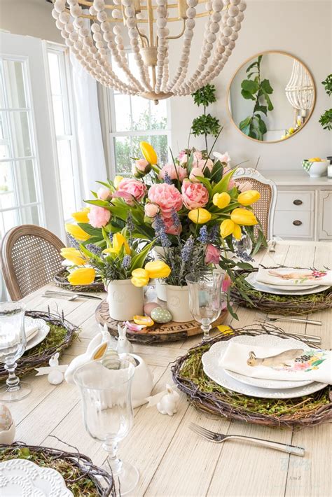 Easter Bunny Spring Table Setting In 2020 Spring Table Settings
