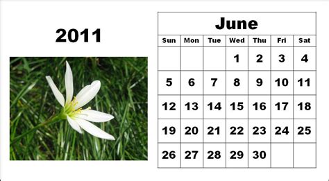 June 2011 Calendar Art In World