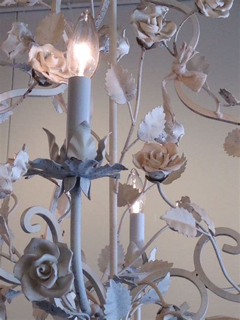 Hand Painted Antique Rose Chandelier Chandelier Ceiling Lights Candles