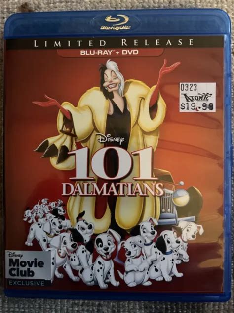 101 Dalmatians Blu Raydvd 1961 2 Disc Set Disney Limited Release