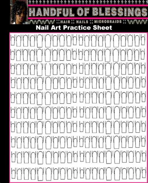 Printable Nail Art Practice Sheet Printable Nail Art Practice Sheet