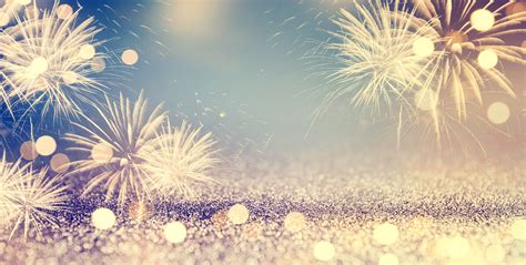 Fireworks And Bokeh In New Year Eve And Space For Text Abstract