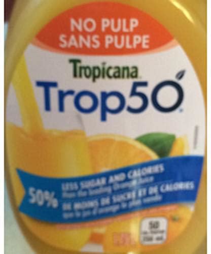 Tropicana Trop 50 Orange Juice 250 Ml Nutrition Information Innit