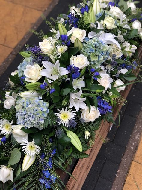 Funeral Flowers Vanilla Blue Flowers