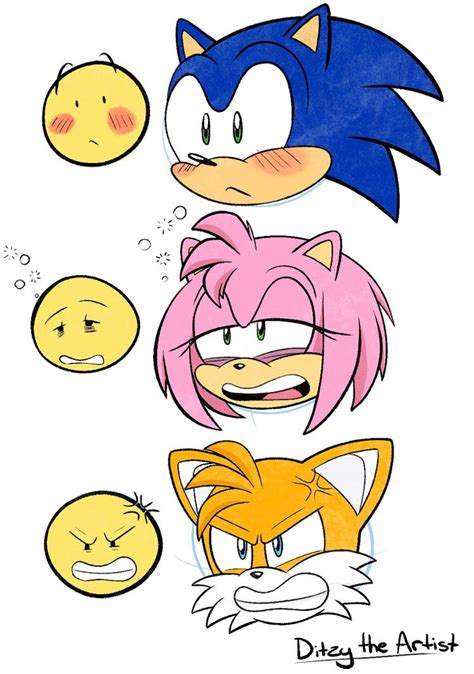 Sonic Characters Face Expressions 1 By Ditzytheartist On Deviantart