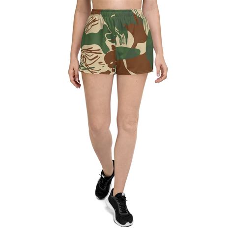 Rhodesian Brushstroke Camouflage V2b Womens Premium Athletic Shorts