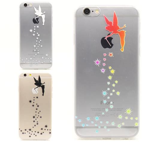 I6 Disney Tinkerbell Princess Shadow Rubber Soft Back Case For Iphone 6