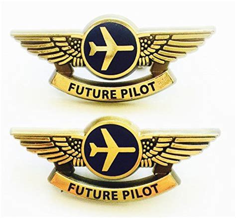 Aviator Kids Future Pilot Wings Plastic Pins Lot Of 2 Avi Pilot