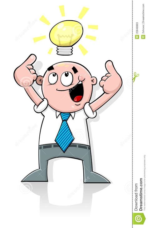 Cartoon Man Having Idea Stock Vector Illustration Of Face