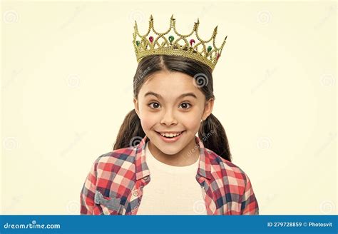 Photo Of Happy Teen Queen Girl Wear Crown Teen Queen Girl Isolated On