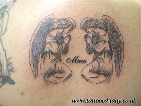 Praying Angels Tattoo On Back Back Tattoo Picture Tattoos Tattoos