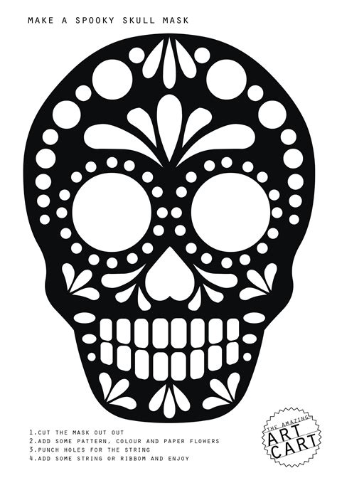 Day Of The Dead Mask Template Pdf