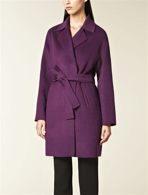 Wool And Cashmere Coat Purple Max Mara Coat Cashmere Coat Clothes