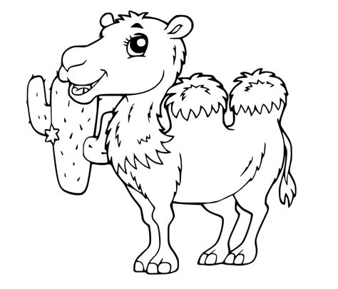 A Cute Camel coloring page - Download, Print or Color Online for Free