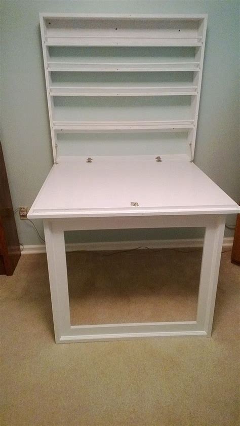 Fold Up Craft Table And Storage Shelves Painted Furniture Shelving