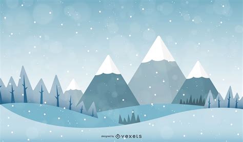Vector Snow Landscape Vector Download