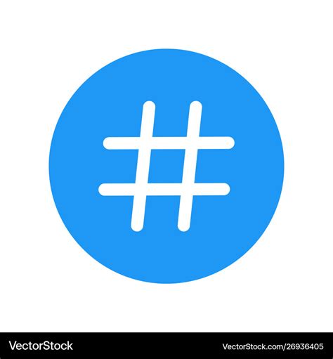hashtag number sign hash or pound sign royalty free vector