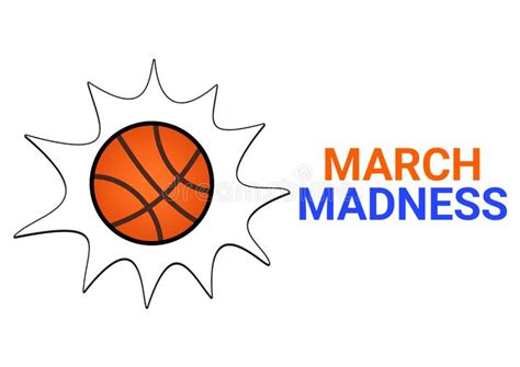 Illustration For March Madness Basketball Tournament Stock Illustration