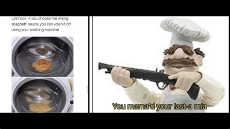 Mamma Mia Meme Pasta Gun
