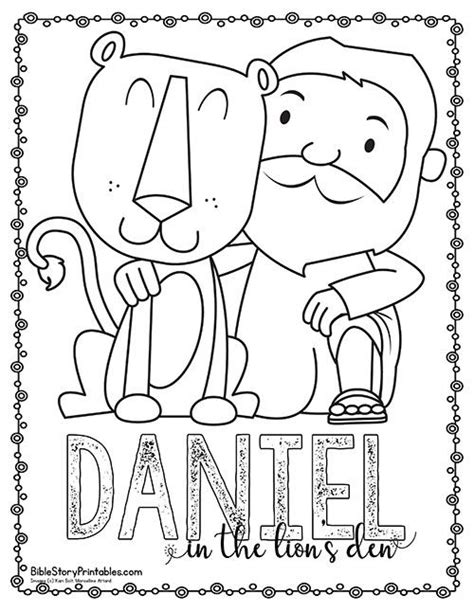 Daniel praying three times a day in daniel and the lions den coloring page. Daniel in the Lion's Den Bible Printables - Bible Story ...