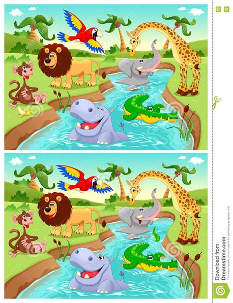 Spot The Differences Stock Vector Illustration Of
