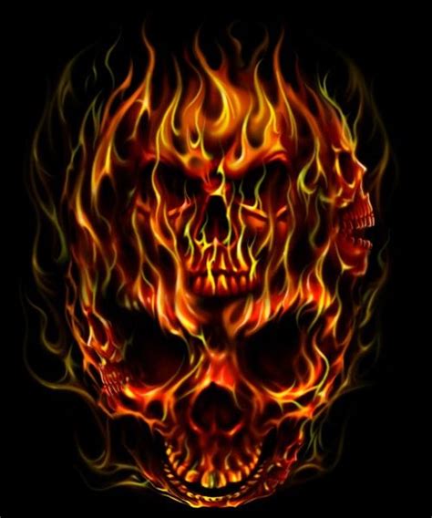 Flame Cool Skull Drawings ~ Hexopict Wall Ideas