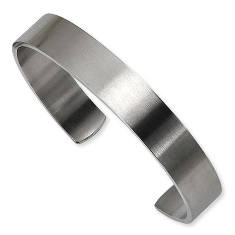 Unisex Stainless Steel Brushed Cuff Bangle Bracelet Bangle Bracelets