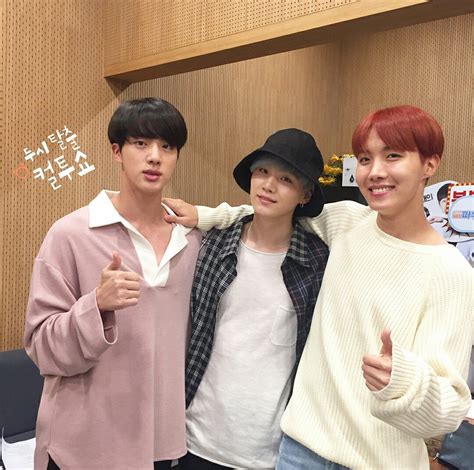 Another vlive that i missed bc i'm in the countryside and i've got problems with my internet :( #jhope#bts vlive#vlive#jhope vlive#hobi#jung hoseok. Jin, Suga and J-Hope BTS On The SBS Power FM Cultwo Radio ...
