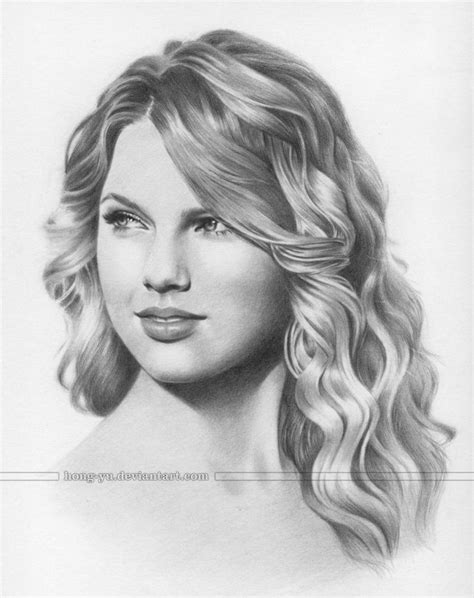 Taylor Swift Pencil Portrait Drawing Portrait Sketches Pencil Art