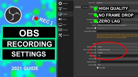 Best Obs Settings For Recording Get Quality Videos Without Lags Youtube