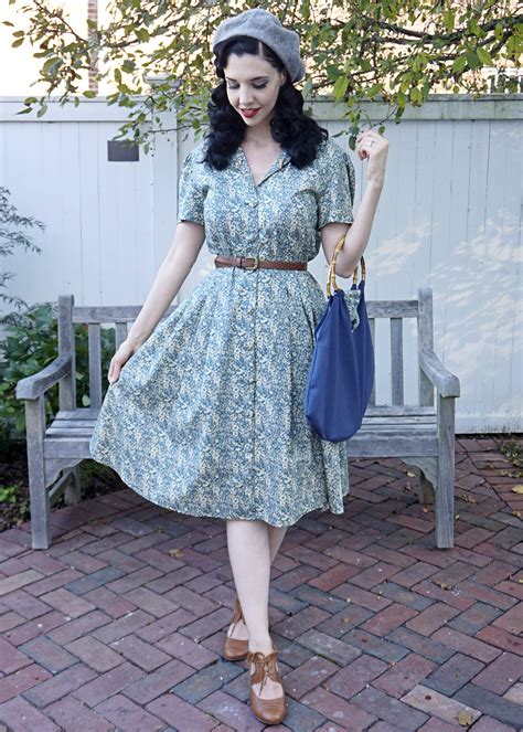 Vintage School Fashion 1940s Repro Dresses Cottagecore With