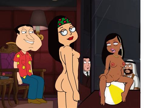 Xbooru American Dad Ass Shake Bouncing Breasts Clothed Male Dancing