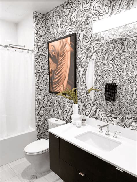 30 Beautiful Bathroom Wallpaper Ideas