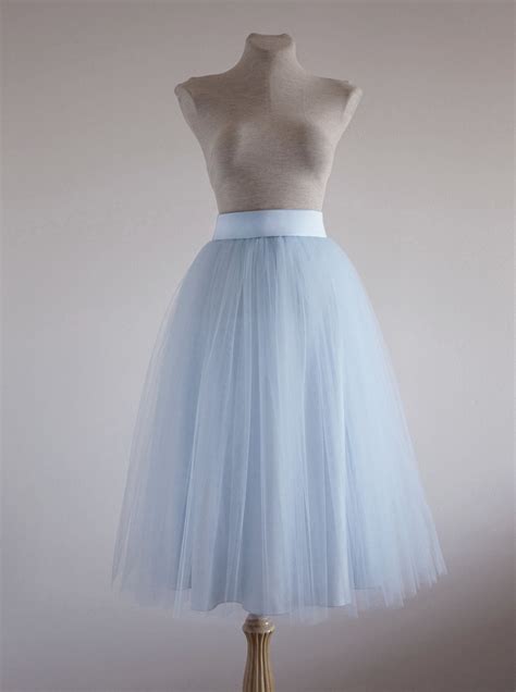 Powder Blue Tulle Skirt Tulle Skirt Tulle Skirt Woman Girl Etsy