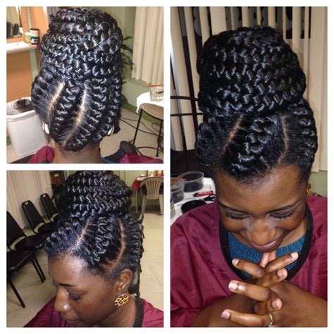 Big Cornrow Braids In A Buns Styles Protective