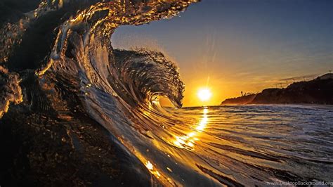 Sunset Surf Wallpaperhawaii Hd Wallpaperbeach Hd Wallpaperwave