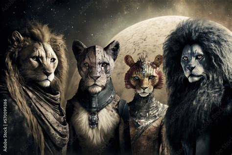 Feline Lion Headed Extra Terrestrial Alien Beings From Lyra Created