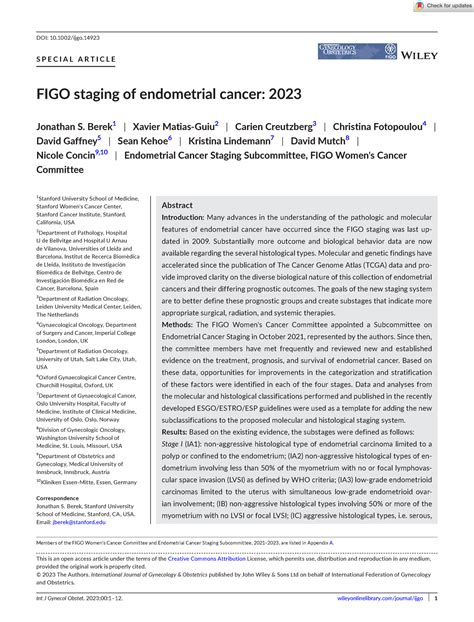 Figo Staging Endometrial Cancer Medicina Fucs Studocu