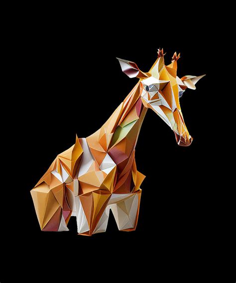 Vibrant Origami Giraffe Digital Art By About Passion Art Fine Art America