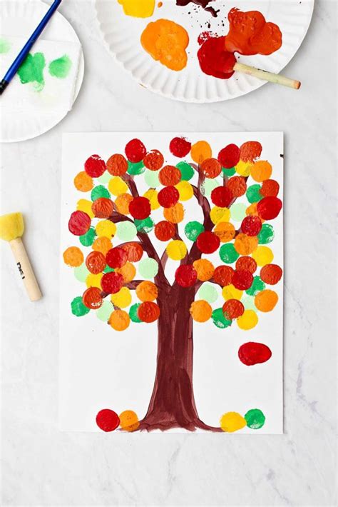 Easy Painted Fall Tree Craft Welcome To Nanas