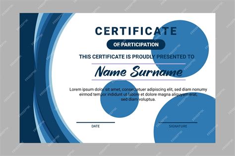 Premium Vector Gradient Modern Certificate Of Participation Template