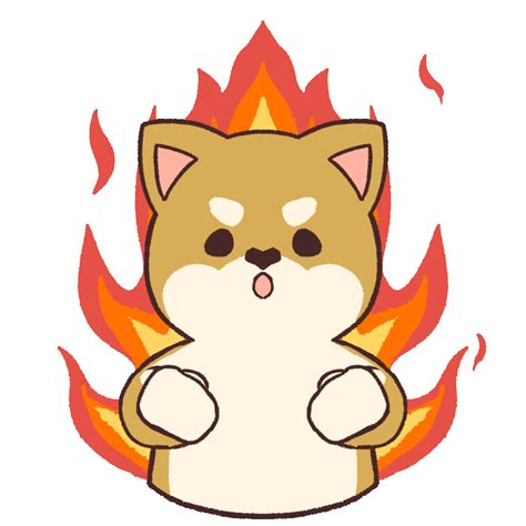 Animated Illustration Of A Dog With A Burning Desire Ugokawa