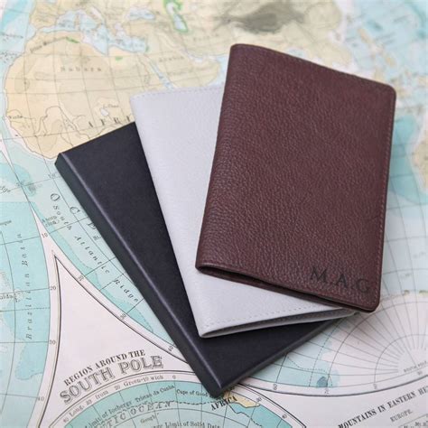Personalised Leather Passport Holder By Nv London Calcutta