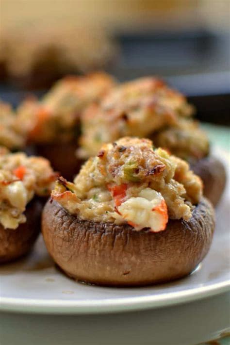 Crab Stuffed Mushrooms A Creamy Seafood Lovers Delight In Crab Recipes Crab Stuffed