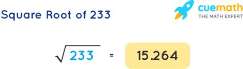 Square Root of 233 - How to Find Square Root of 233? [Solved]