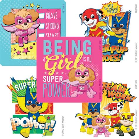 Paw Patrol Mighty Pups Stickers Stickers From Smilemakers