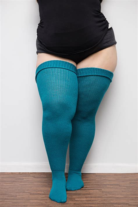 Thunda Thighs Over The Knee Plus Size Thigh High Socks Etsy Uk