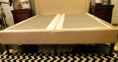 Upholstered Box Spring With Legs Directly Attached I Really Wanted To