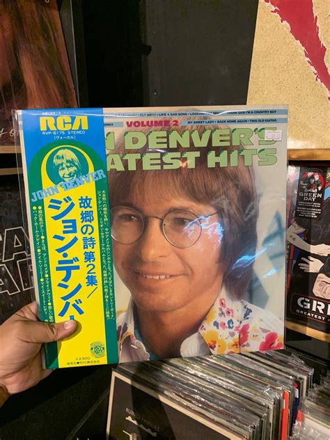 John Denver Greatest Hits Vol Vinyl Lp Record Piring Hitam Hobbies