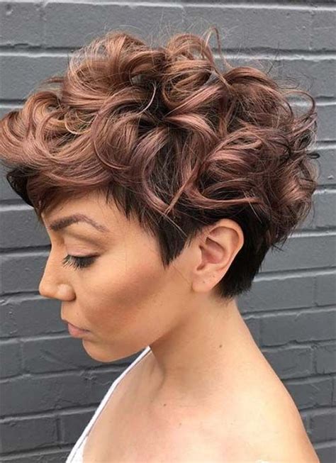 A curly pixie cut is a short haircut for women with naturally curly hair that's cropped into layers, creating a tousled effect. Pin on Kaleidoscope colors